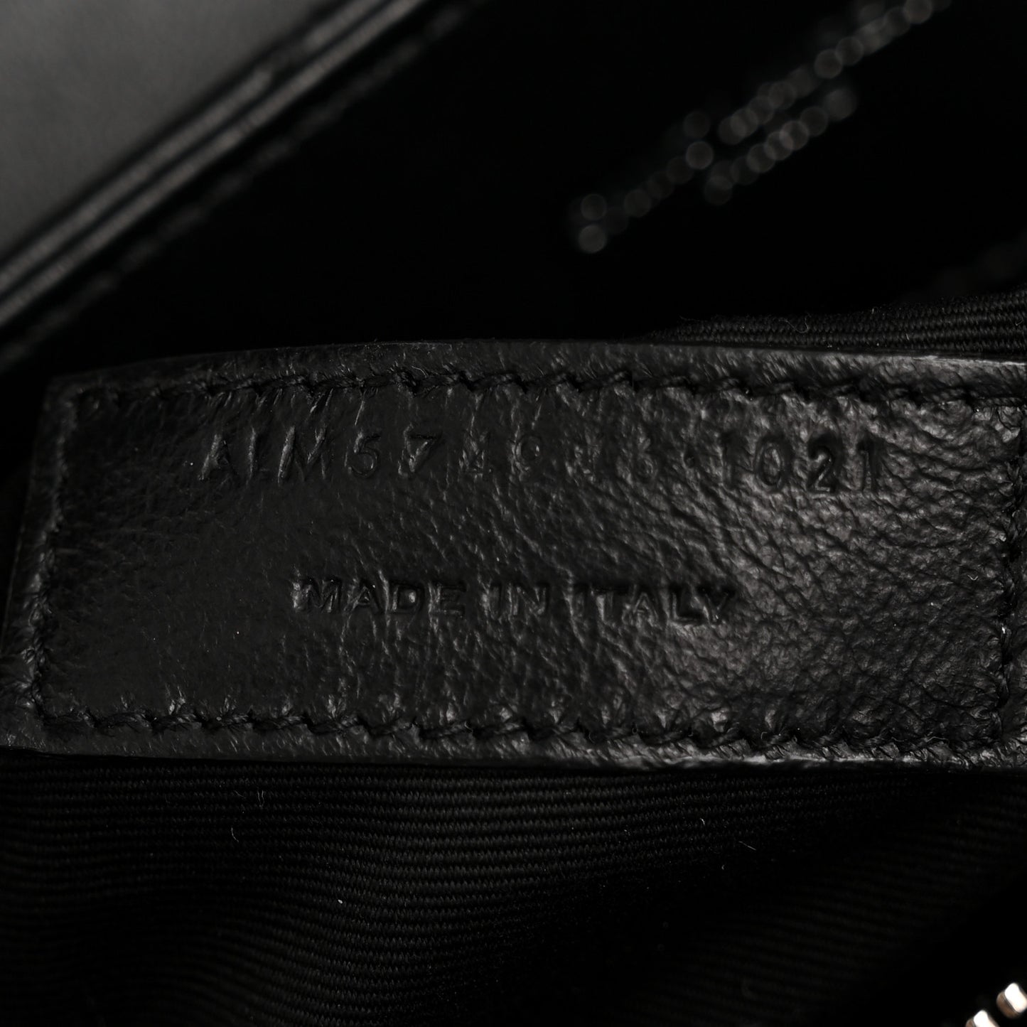 Calfskin Y Quilted Monogram Medium Loulou Chain Satchel Black
