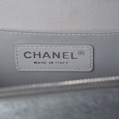 Chanel Metallic Lambskin Quilted Mini Pocket Box Camera Case Silver 9 of 15