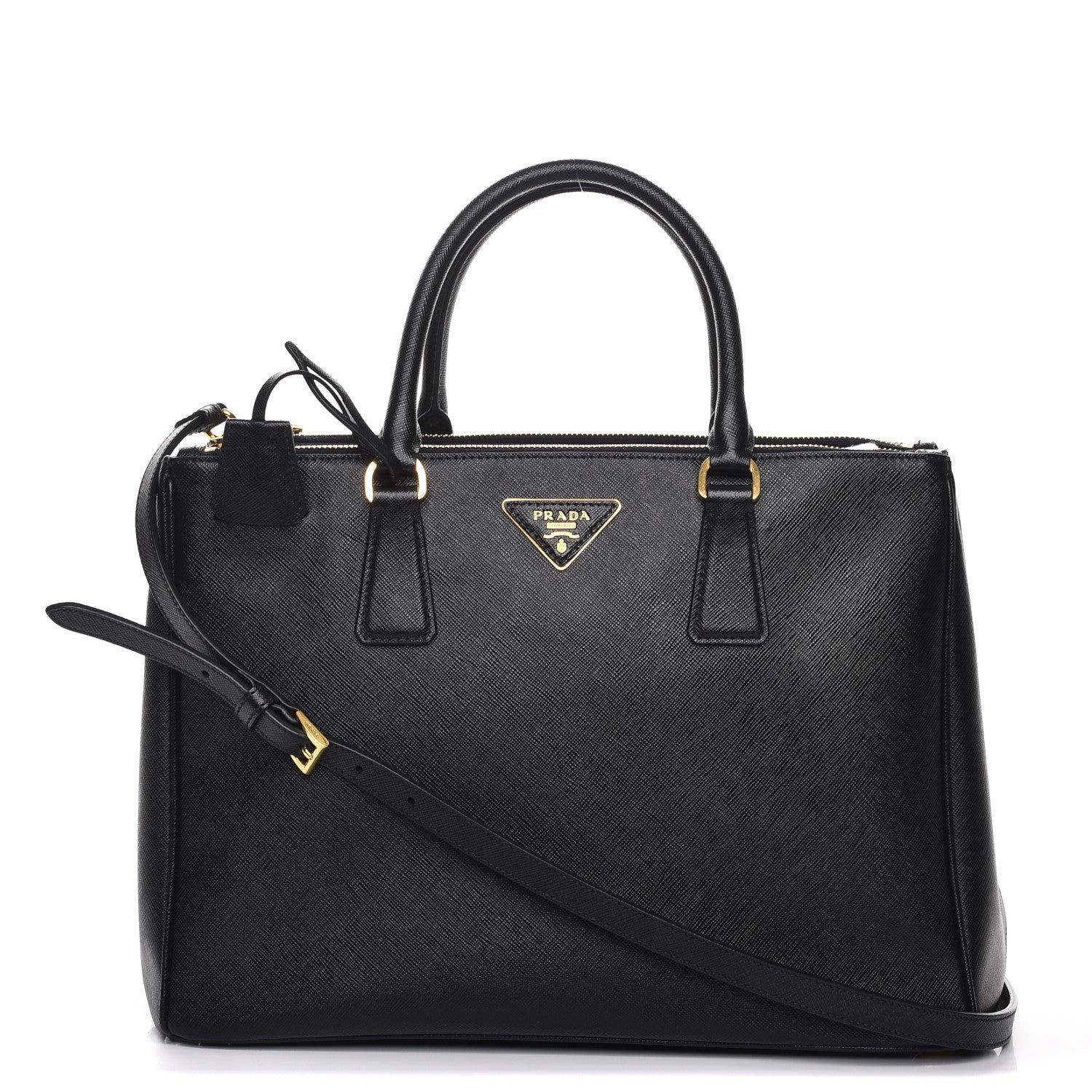 Prada Saffiano Medium Galleria Double Zip Tote Black 1 of 9
