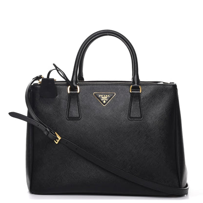 Prada Saffiano Medium Galleria Double Zip Tote Black 1 of 9