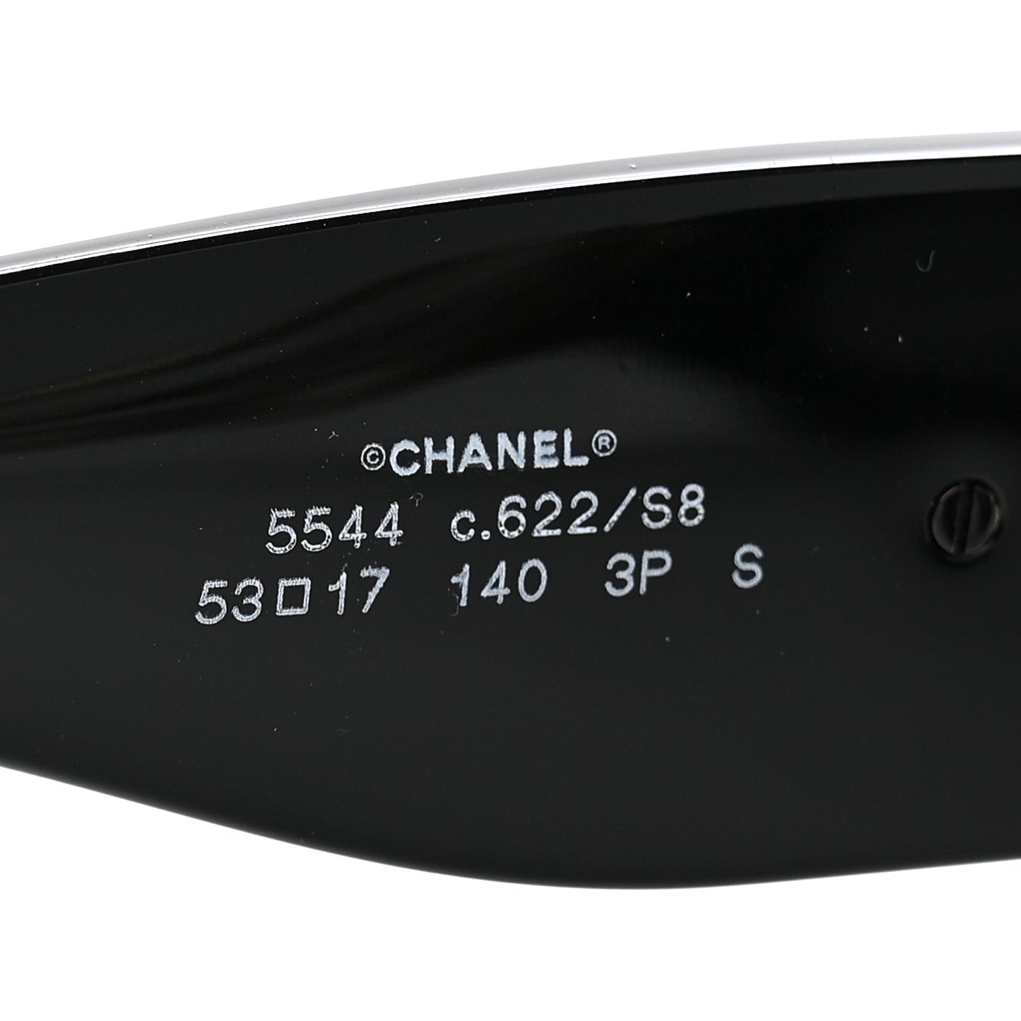 Acetate Glass Pearl Polarized Oval Sunglasses 5544 Black