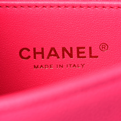 Chanel Caviar Chevron Quilted Small Boy Flap Fuchsia 6 of 10
