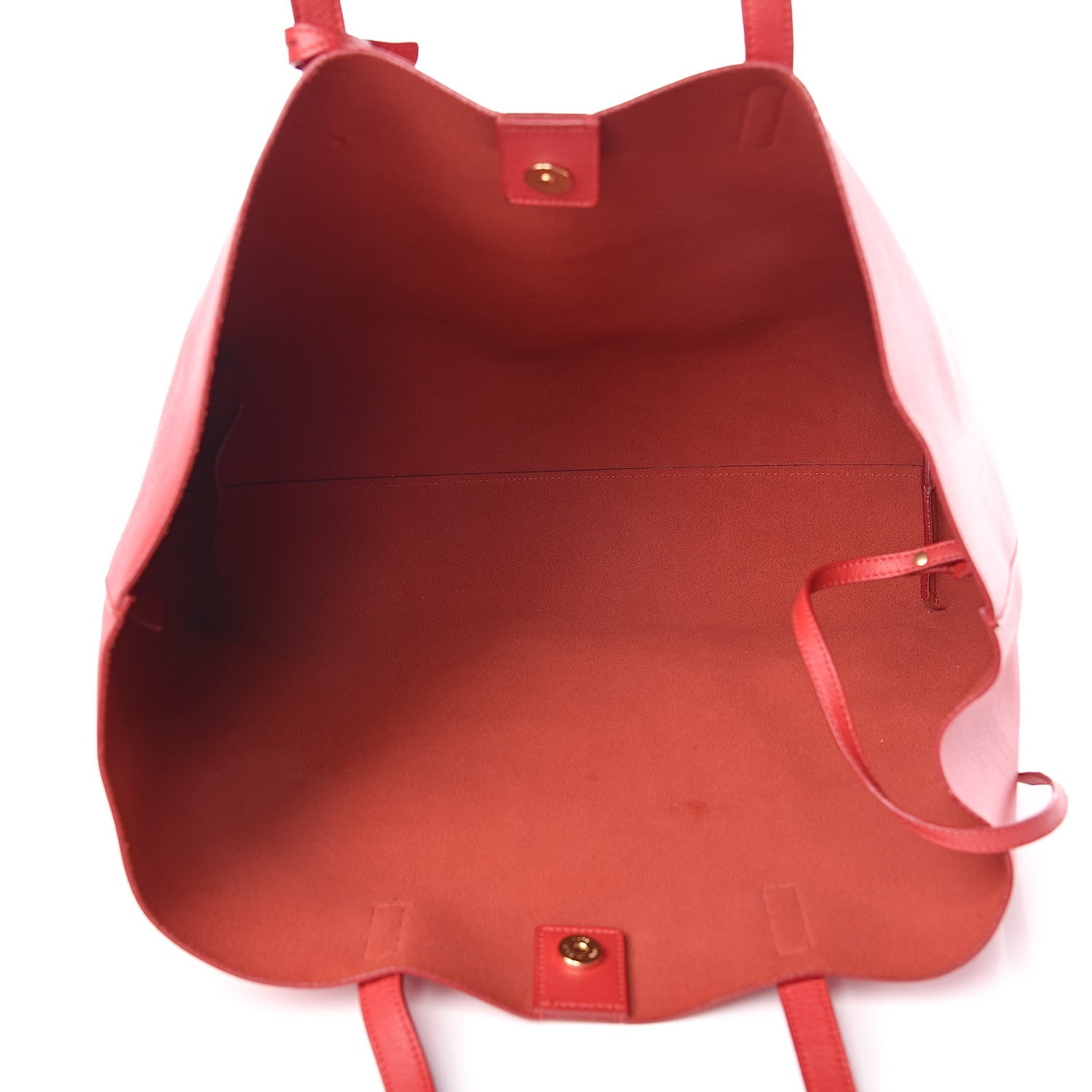 Saint Laurent Calfskin Large Shopping Tote Red 6 of 9