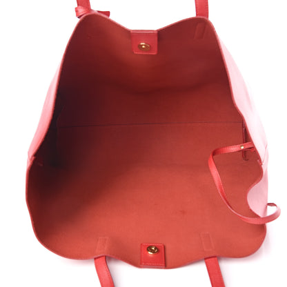 Saint Laurent Calfskin Large Shopping Tote Red 6 of 9