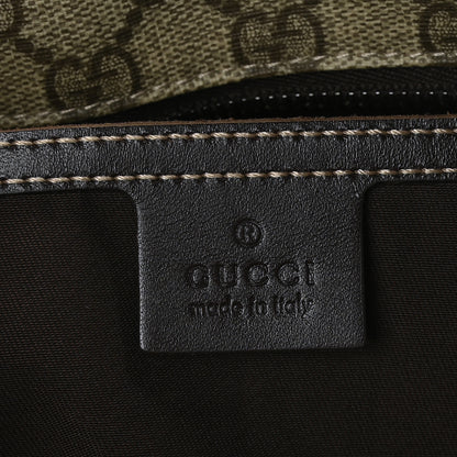 Gucci GG Supreme Monogram Large Zippered Shopping Tote Brown 6 of 9