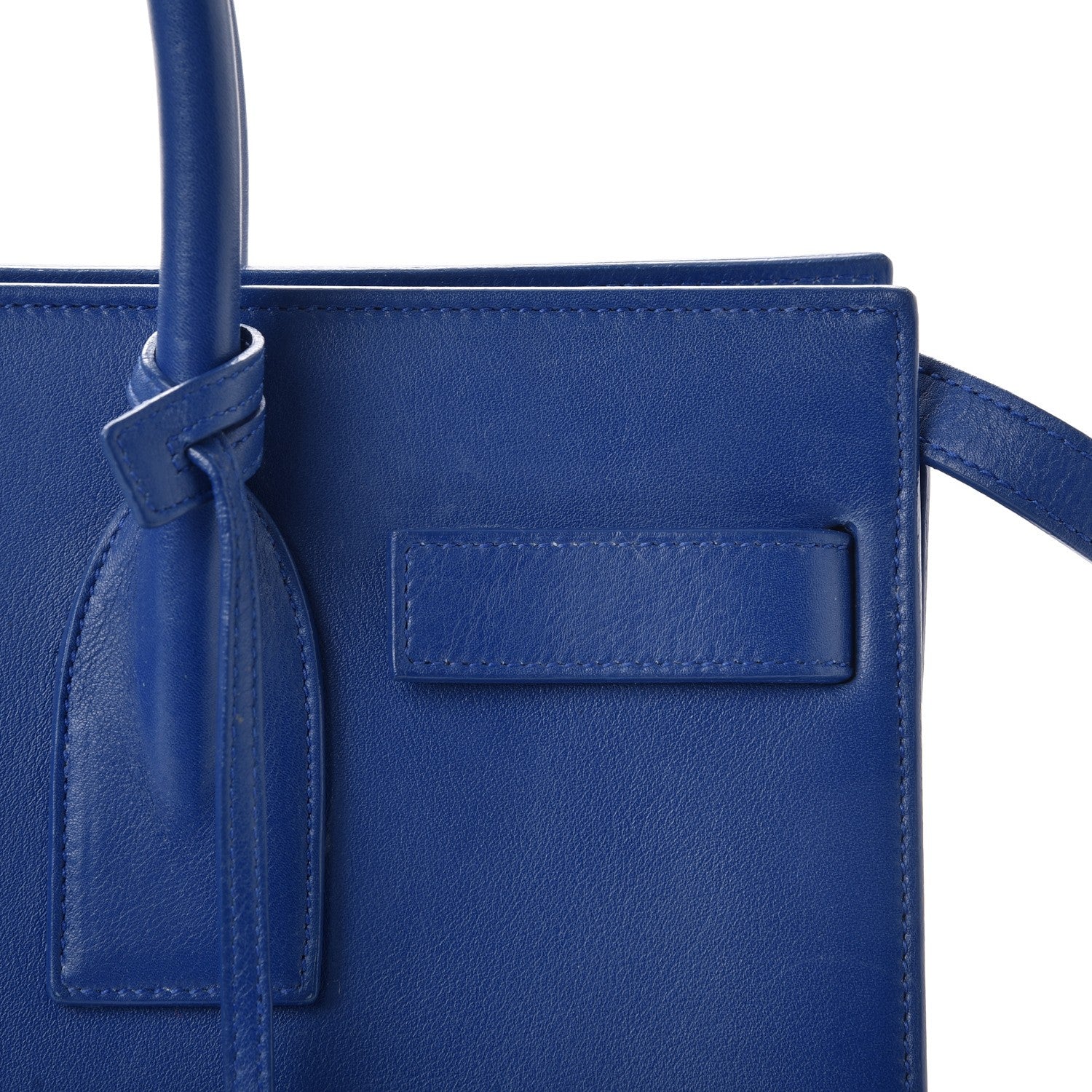 Saint Laurent Calfskin Small Sac De Jour Blue Majorelle 10 of 18