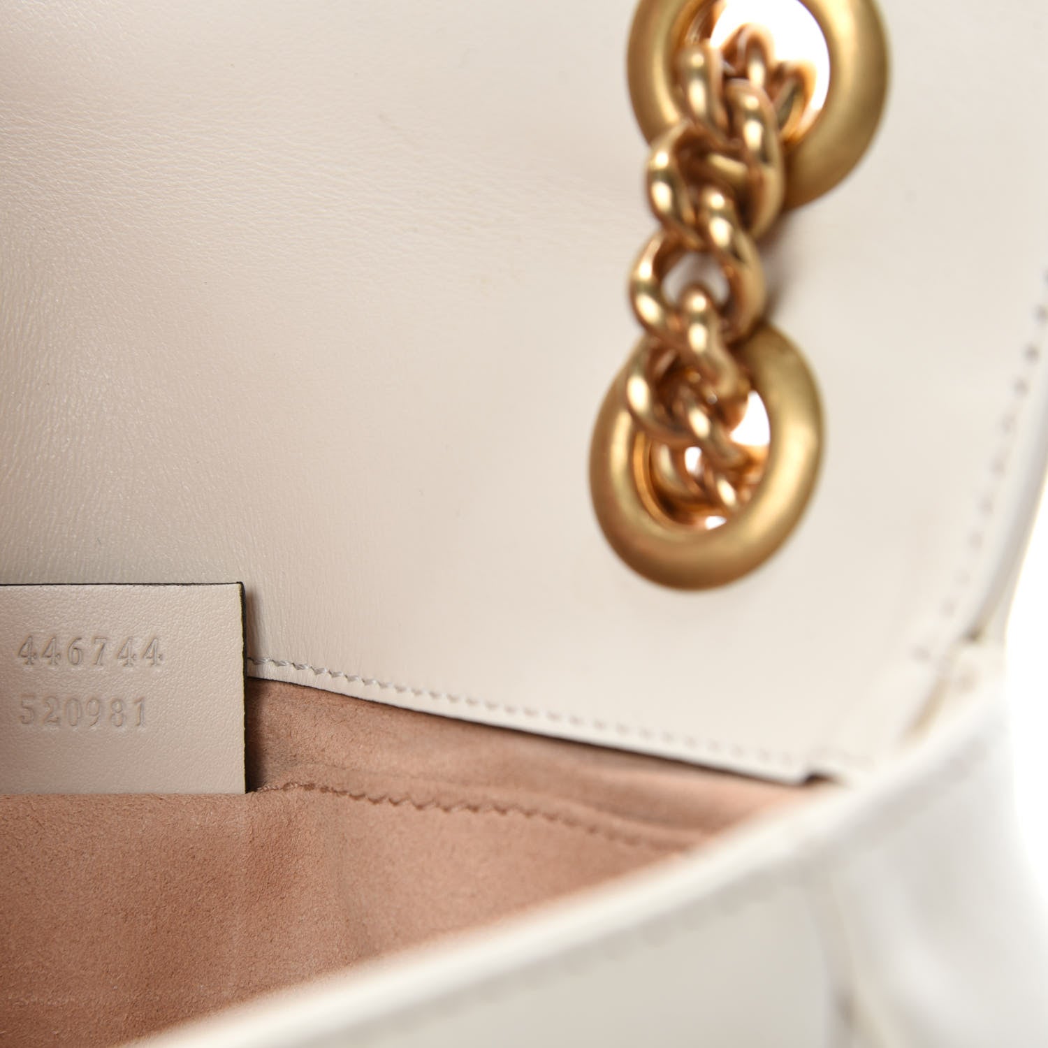 Gucci Calfskin Matelasse Mini GG Marmont Shoulder Bag White 9 of 10