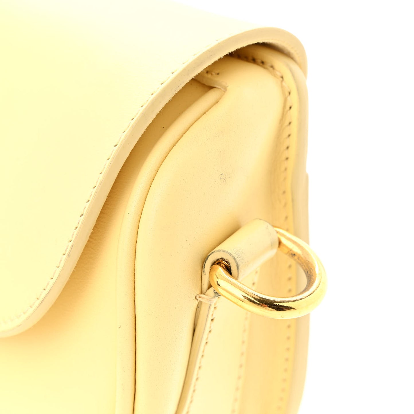 Box Calfskin East West Bobby Bag Pale Yellow