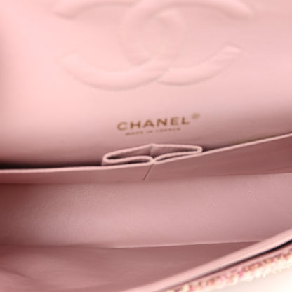 Chanel Tweed Quilted Medium Double Flap Light Pink 6 of 12