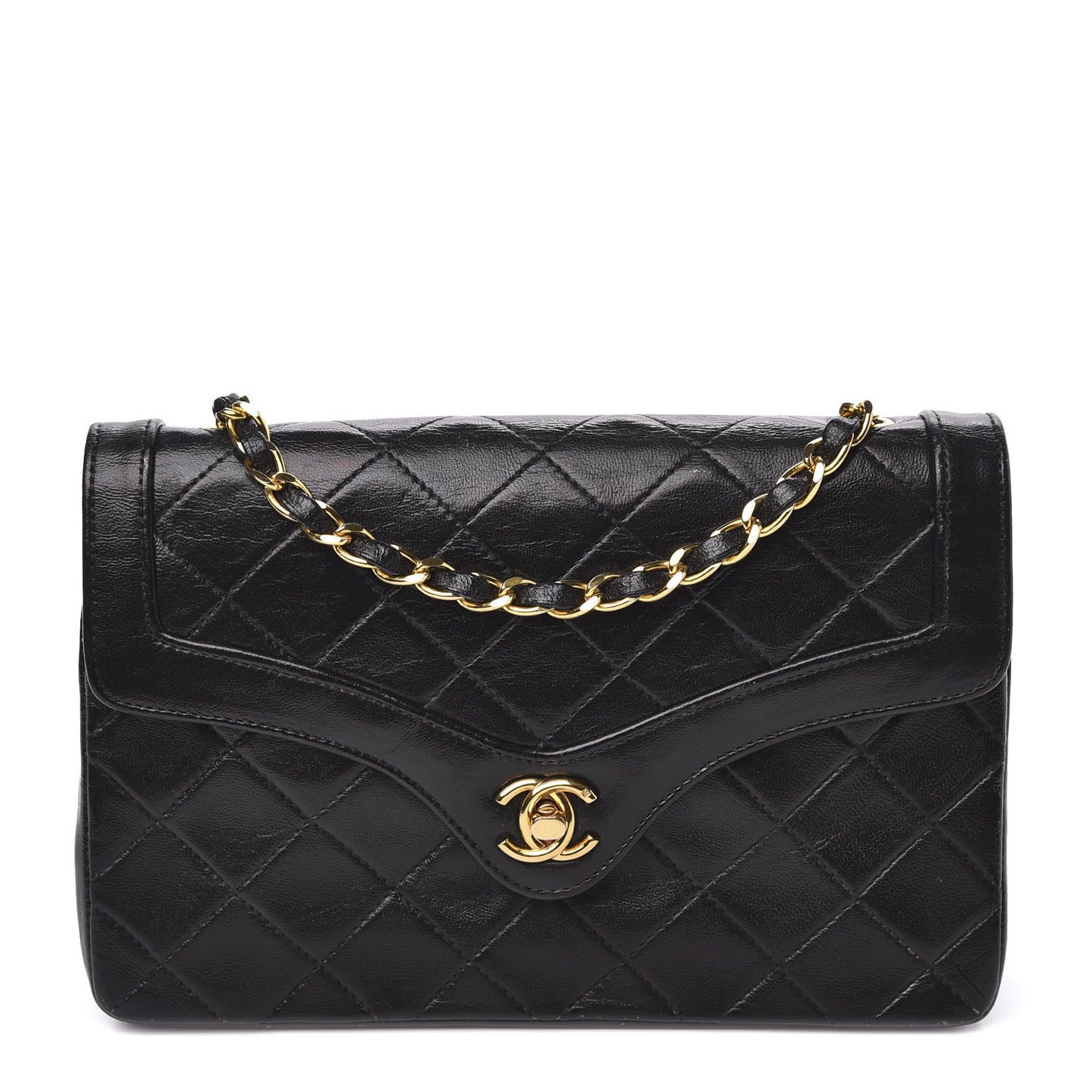 Lambskin Quilted Mini Flap Black