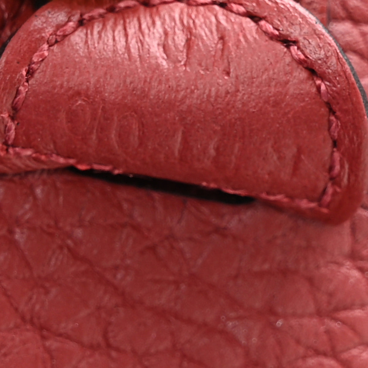 Hermes Taurillon Clemence Evelyne TPM Rouge H 7 of 11
