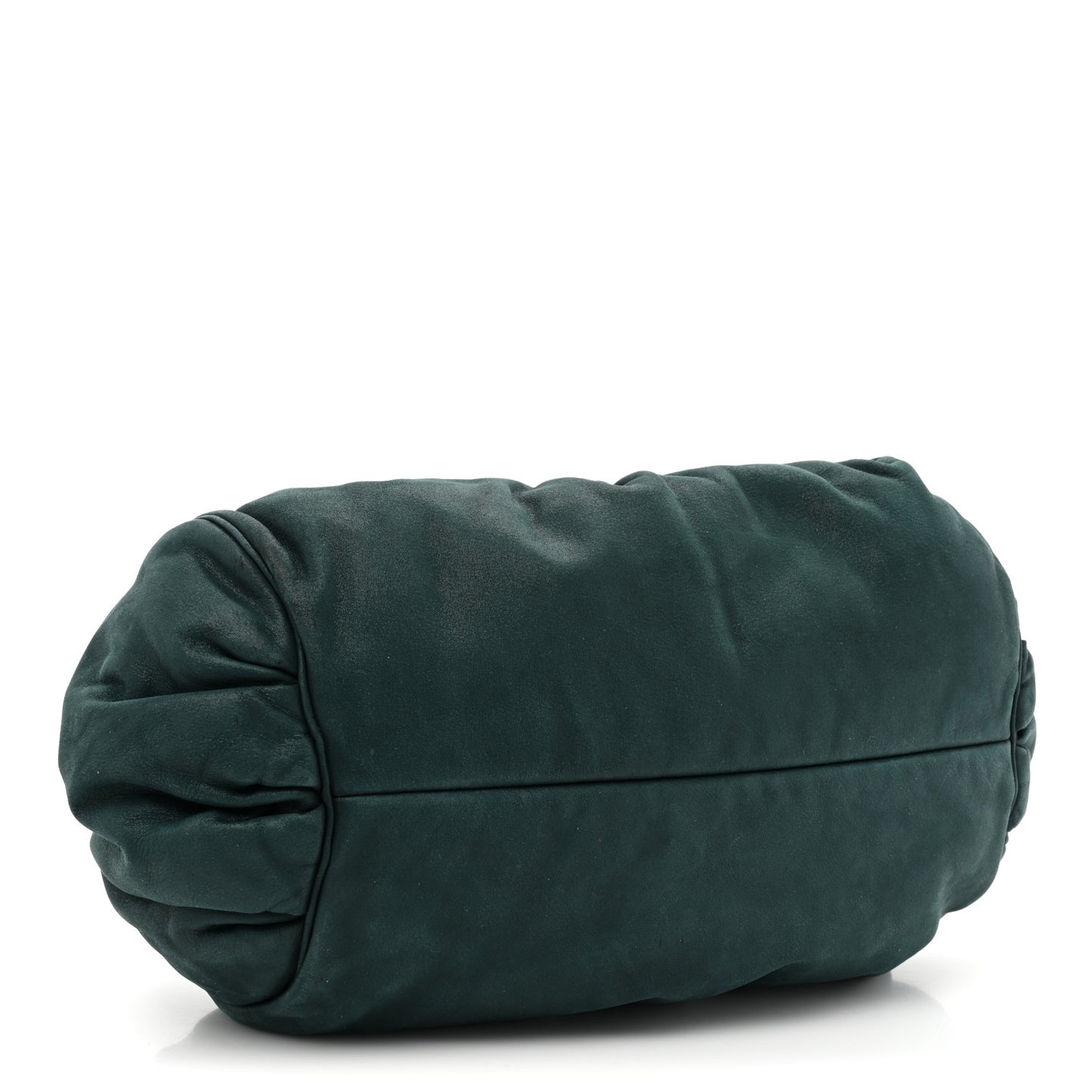 Iridescent Calfskin Midnight Stones Clutch Dark Green