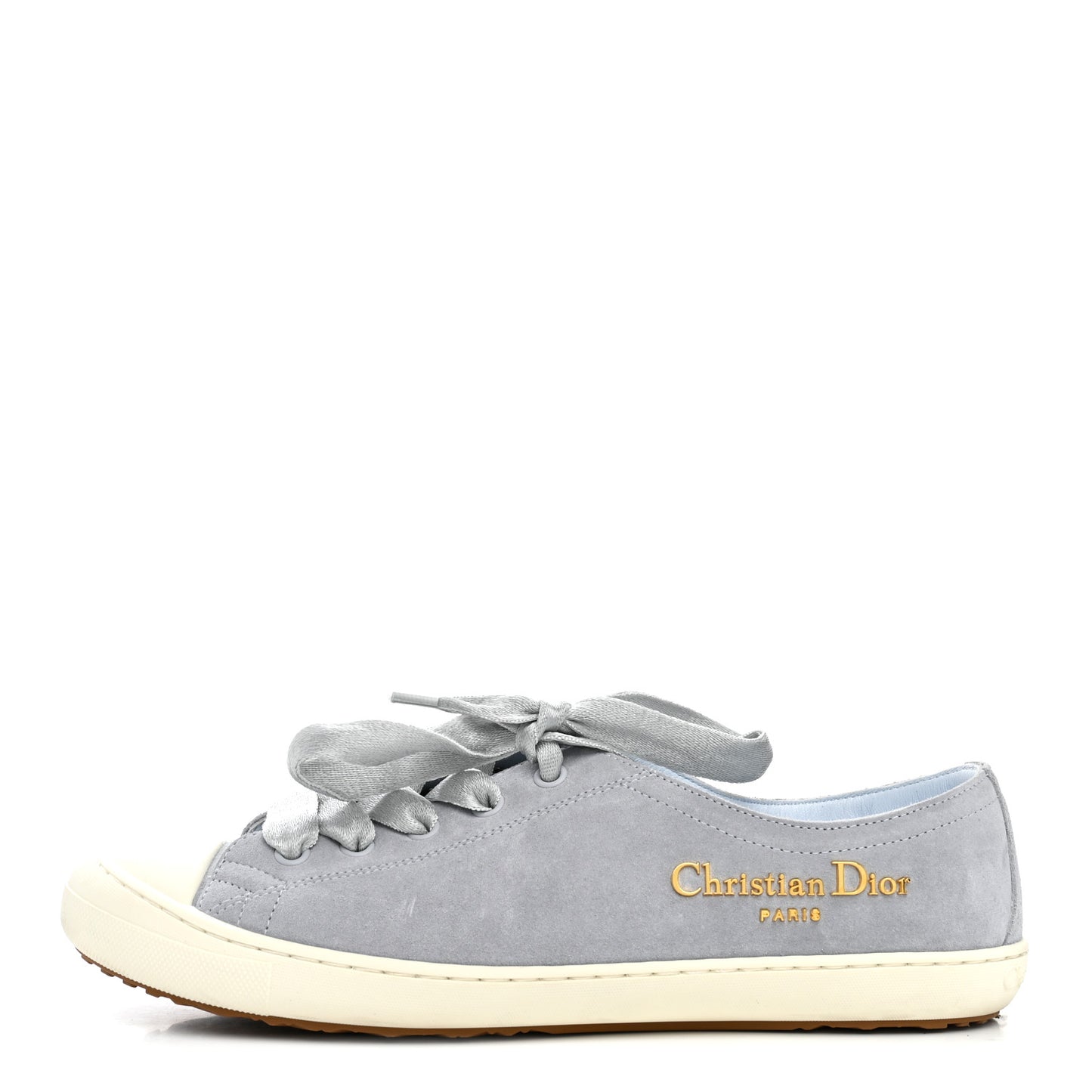 Suede Calfskin Lucky Low Top Sneakers 38 Blue