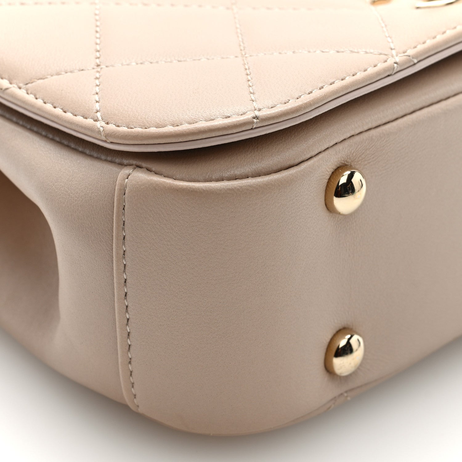 Chanel Lambskin Mini Carry Chic Flap Beige 9 of 10