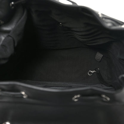 Chanel Calfskin Chevron Quilted Large Urban Spirit Backpack Black 5 of 10