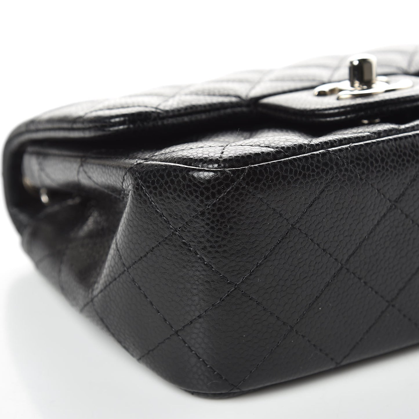 Caviar Quilted Mini Square Flap Black