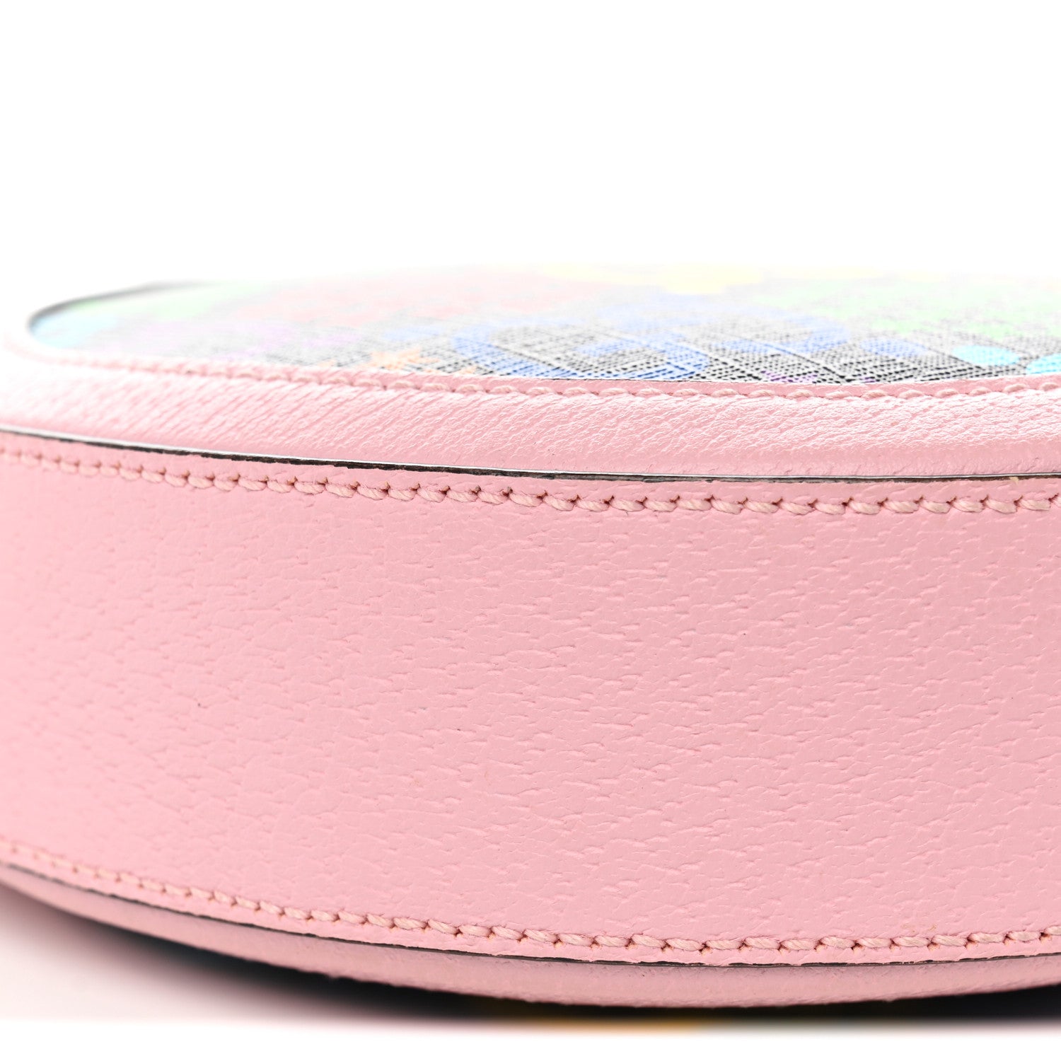 Gucci GG Supreme Monogram Psychedelic Round Shoulder Bag Black Multicolor Sugar Pink 9 of 10