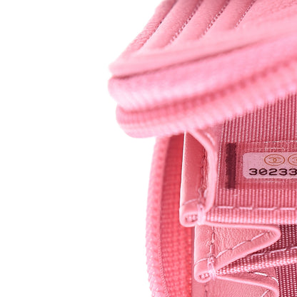 Chanel Caviar Quilted Boy Zip Around Coin Purse Wallet Dark Pink 6 of 7