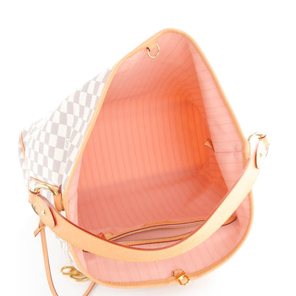 Louis Vuitton Damier Azur Delightful MM Rose Ballerine 5 of 8