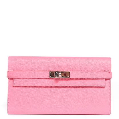 Hermes Epsom Kelly Longue Wallet Rose Confetti 1 of 16