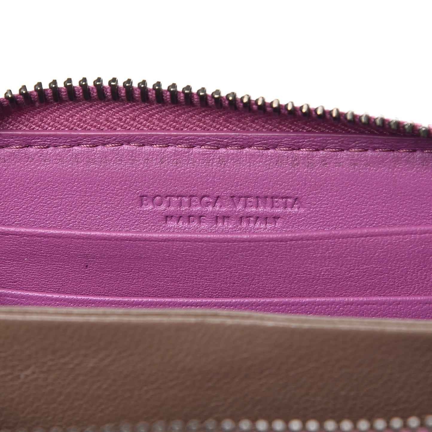 Nappa Intrecciato Zip Around Coin Purse Peony