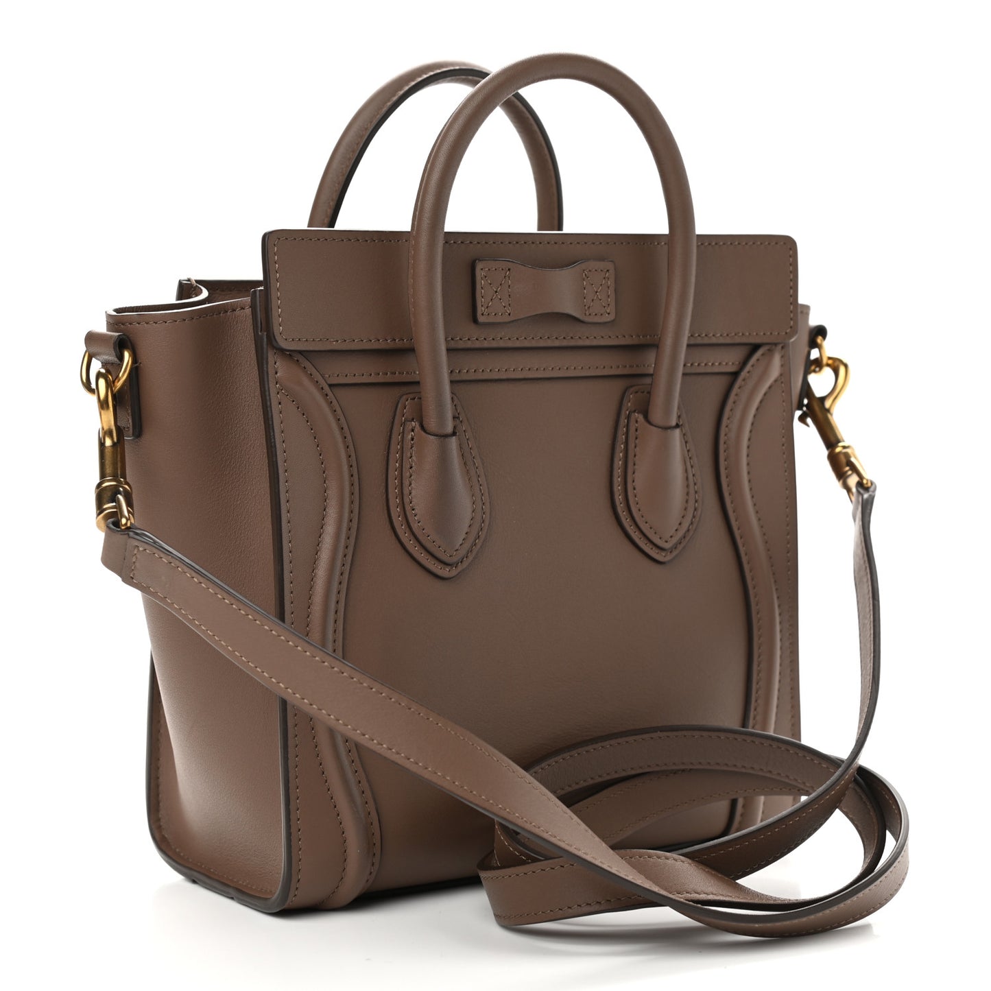 Smooth Calfskin Nano Luggage Camel