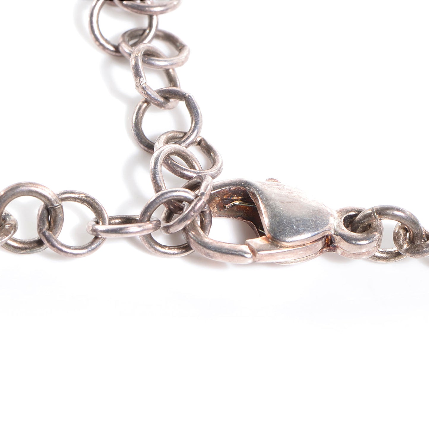 Beaded CC Long Strand Necklace Silver Multicolor