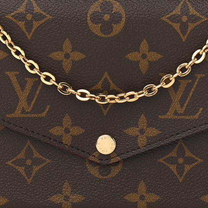 Louis Vuitton Monogram Pochette Felicie Chain Wallet Fuchsia 8 of 11