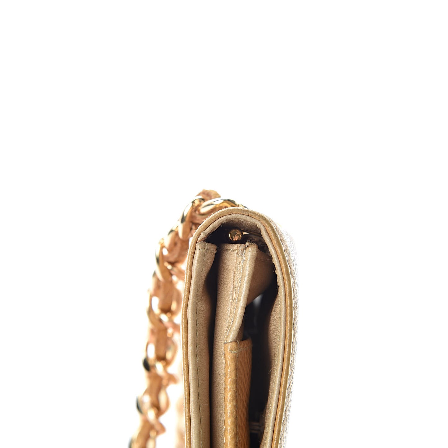 Caviar Timeless CC Wallet on Chain WOC Beige