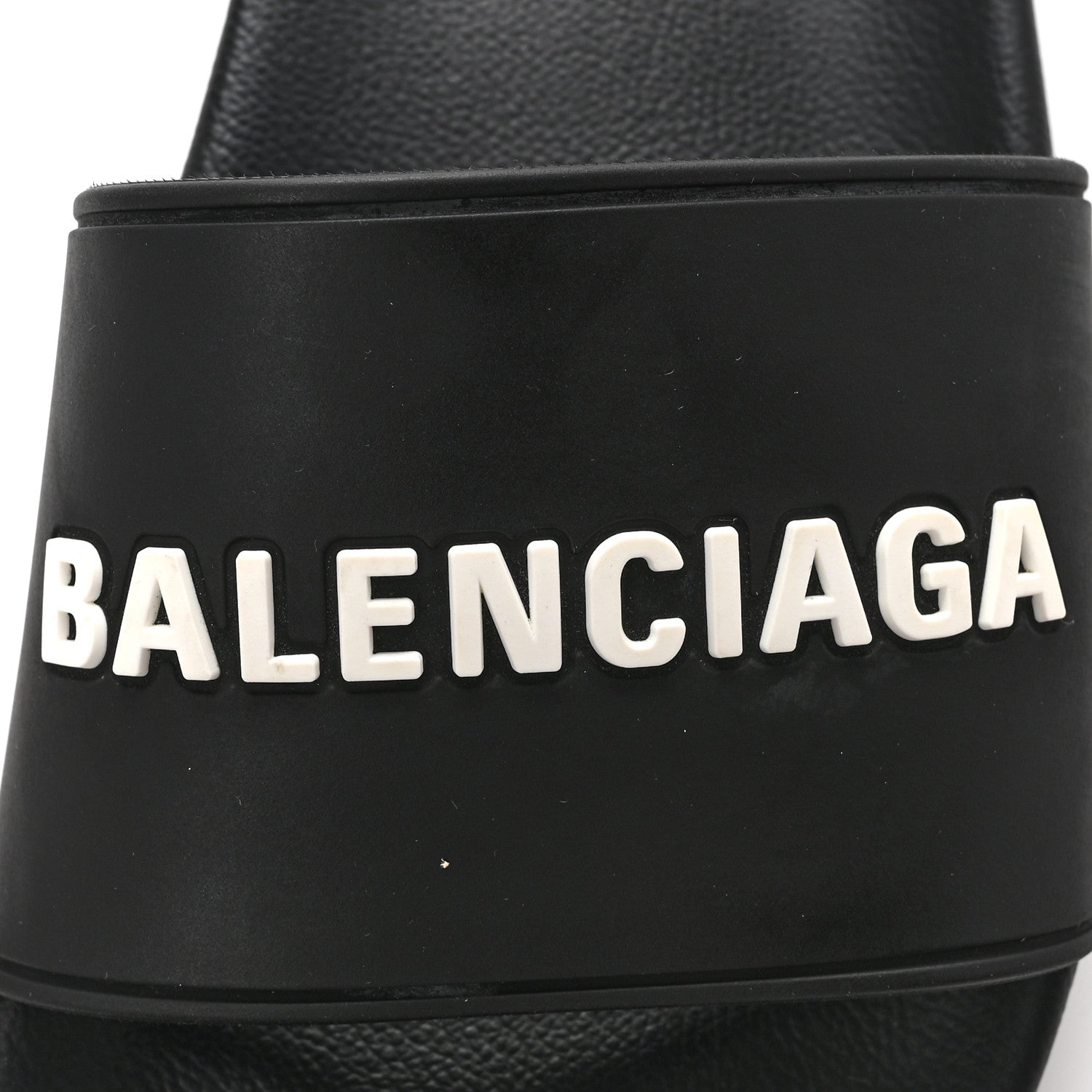 Balenciaga Rubber Womens Logo Pool Slide Sandals 40 Black 7 of 10