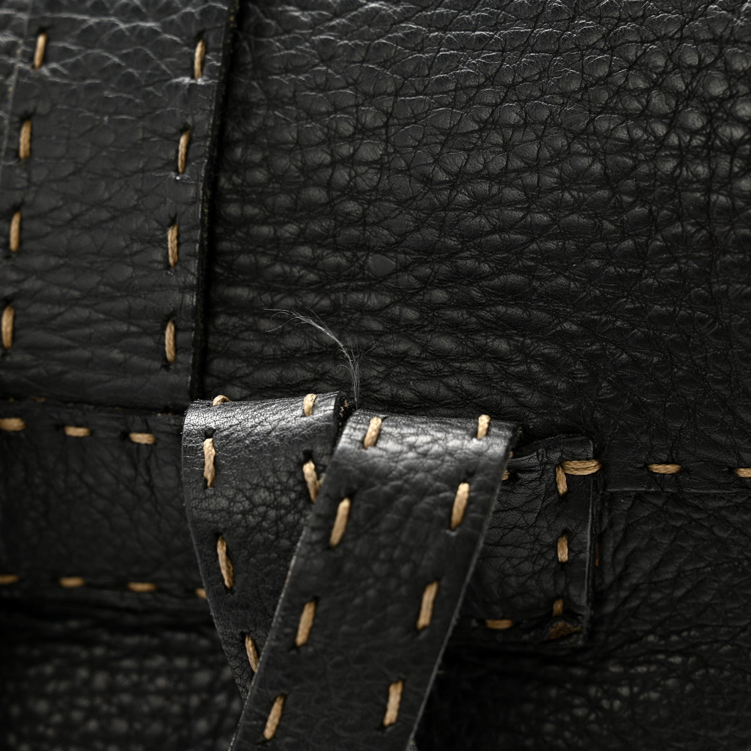 Fendi Calfskin Romano Selleria Backpack Black 11 of 13