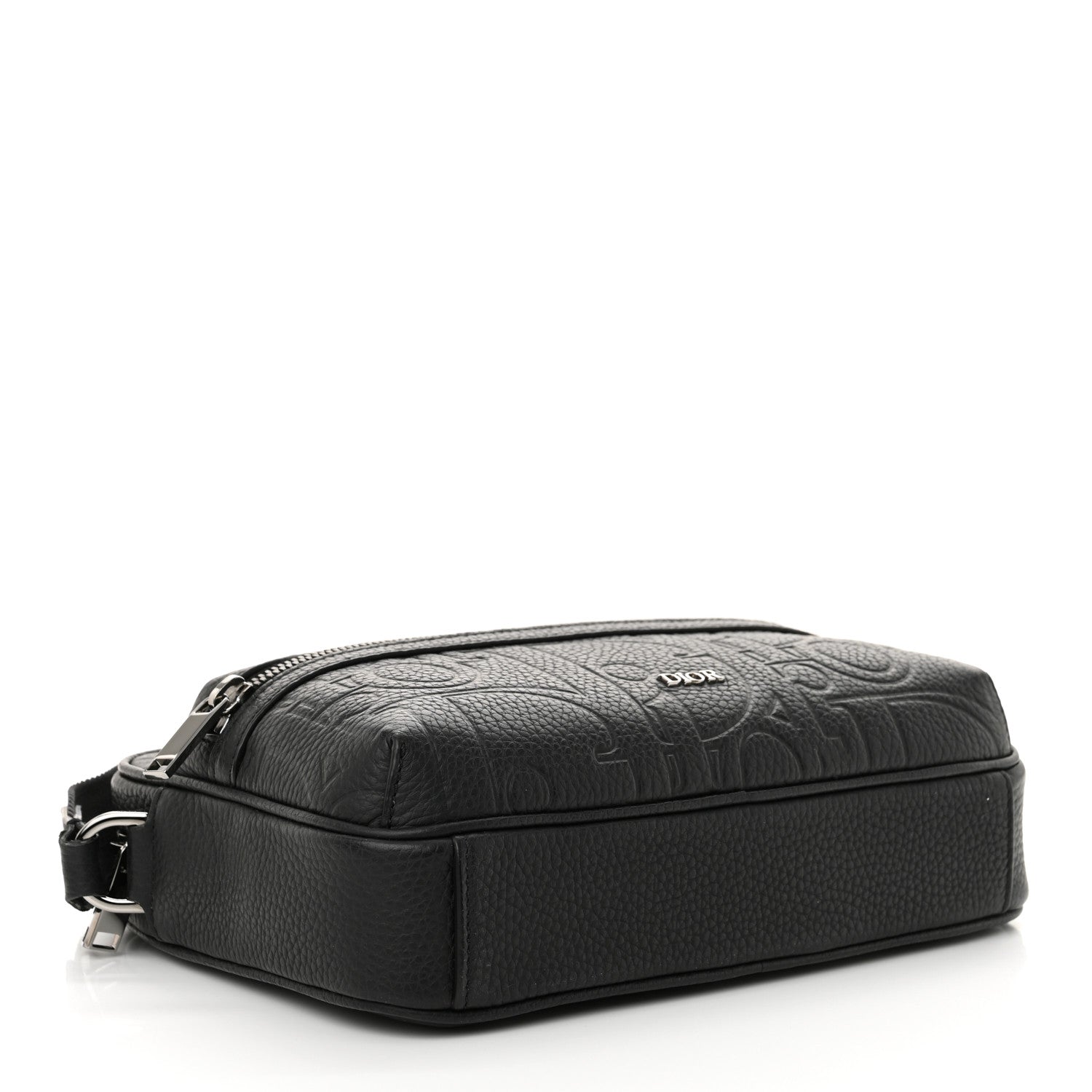 Christian Dior Grained Calfskin Embossed Dior Gravity Rider Zipped 2.0 Messenger Black 4 of 12