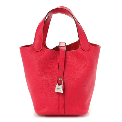 Hermes Taurillon Clemence Picotin Lock 18 PM Rose Extreme 1 of 10