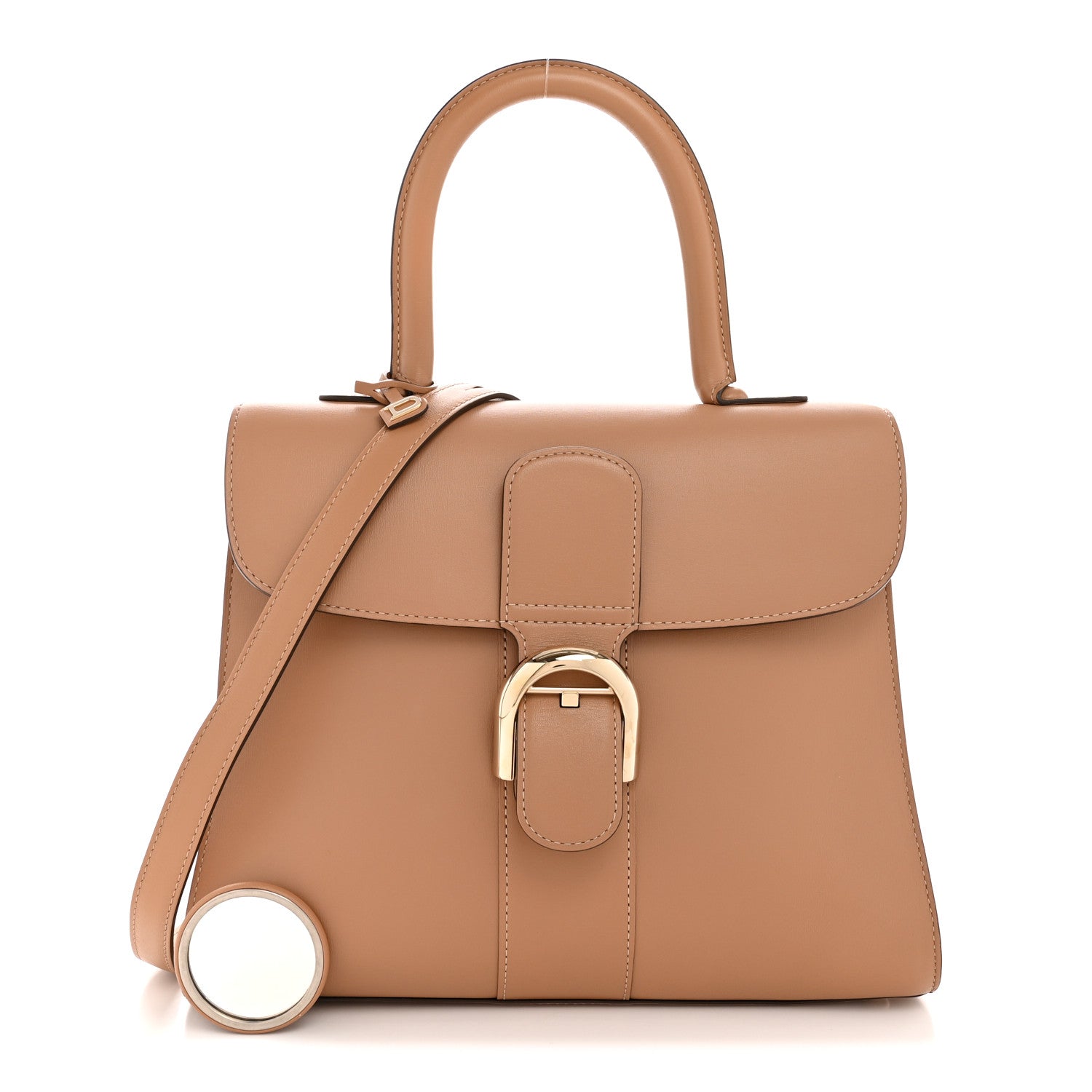 Delvaux Box Calfskin MM Brillant Satchel Vison 3 of 15