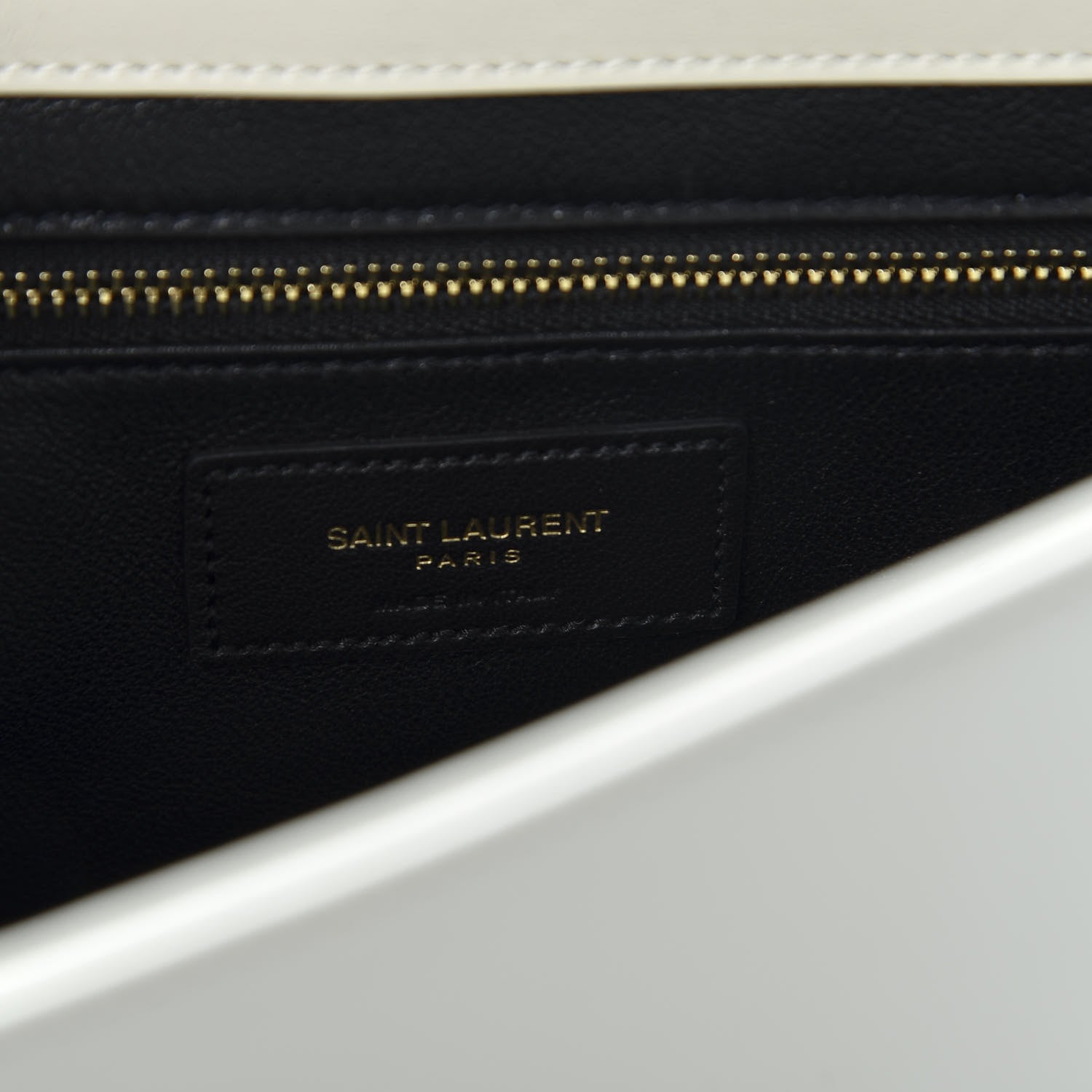 Saint Laurent Calfskin Quilted Y Joan Satchel White 7 of 10