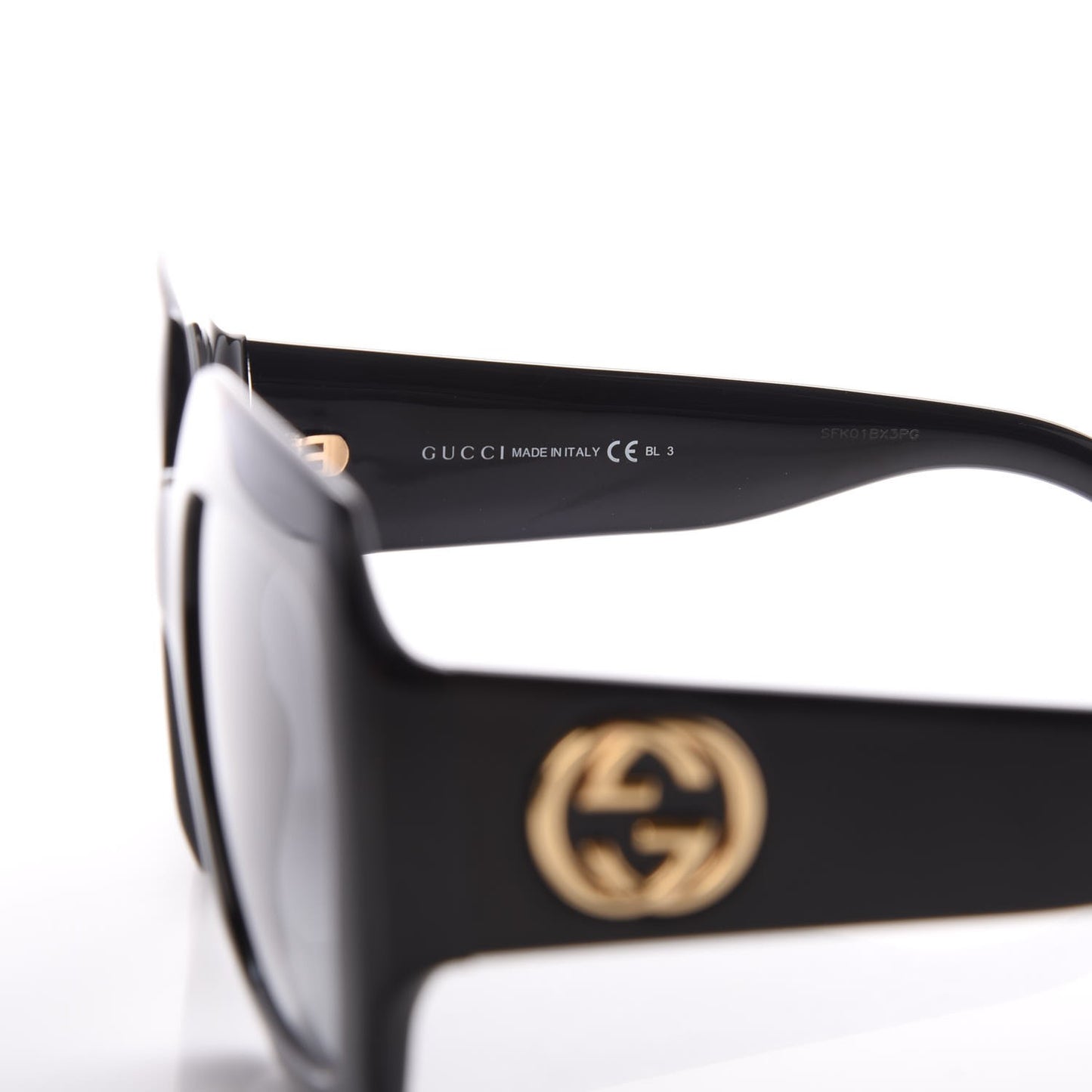 Acetate Square Frame Sunglasses GG0053S Black