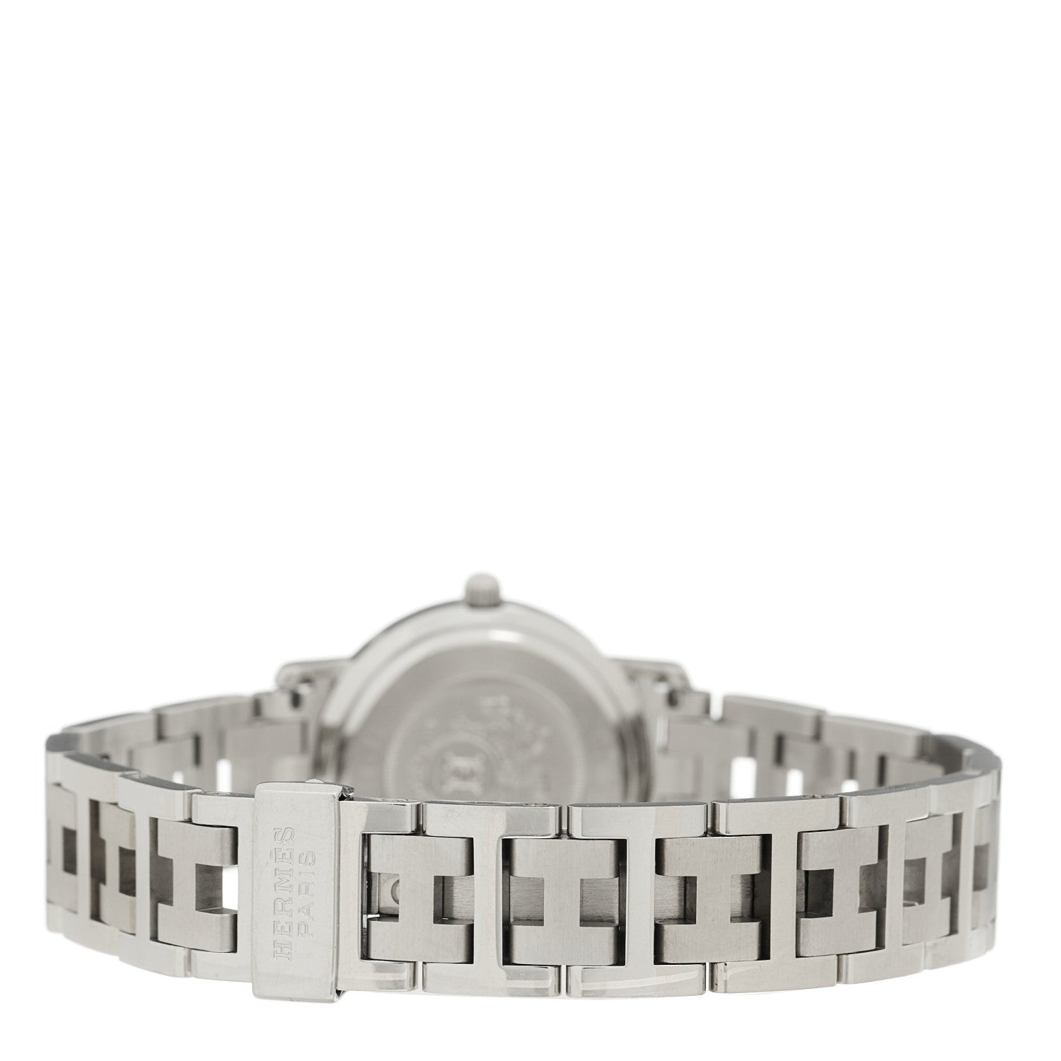 Hermes Stainless Steel 24mm Clipper Quartz Watch Pink 3 of 4
