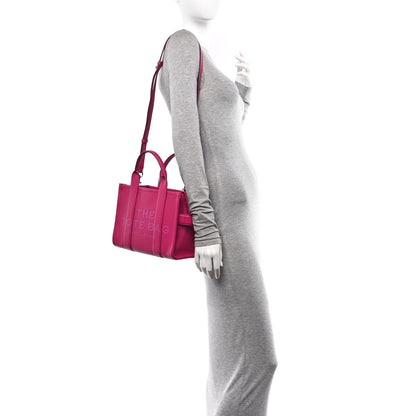 Marc Jacobs Grained Calfskin Small The Tote Bag Hot Pink 2 of 9