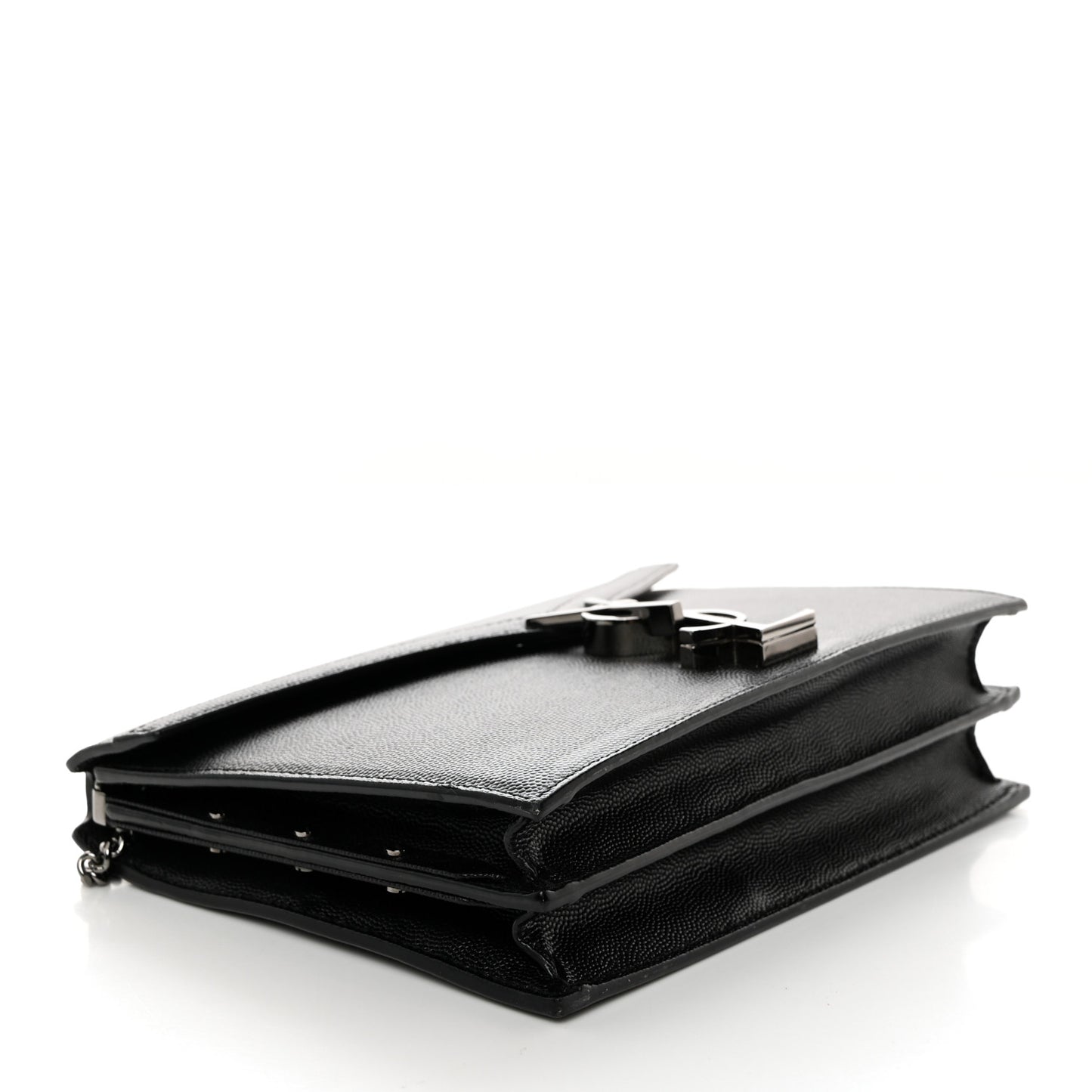 Grain De Poudre Monogram Cassandra Clasp Bag Black