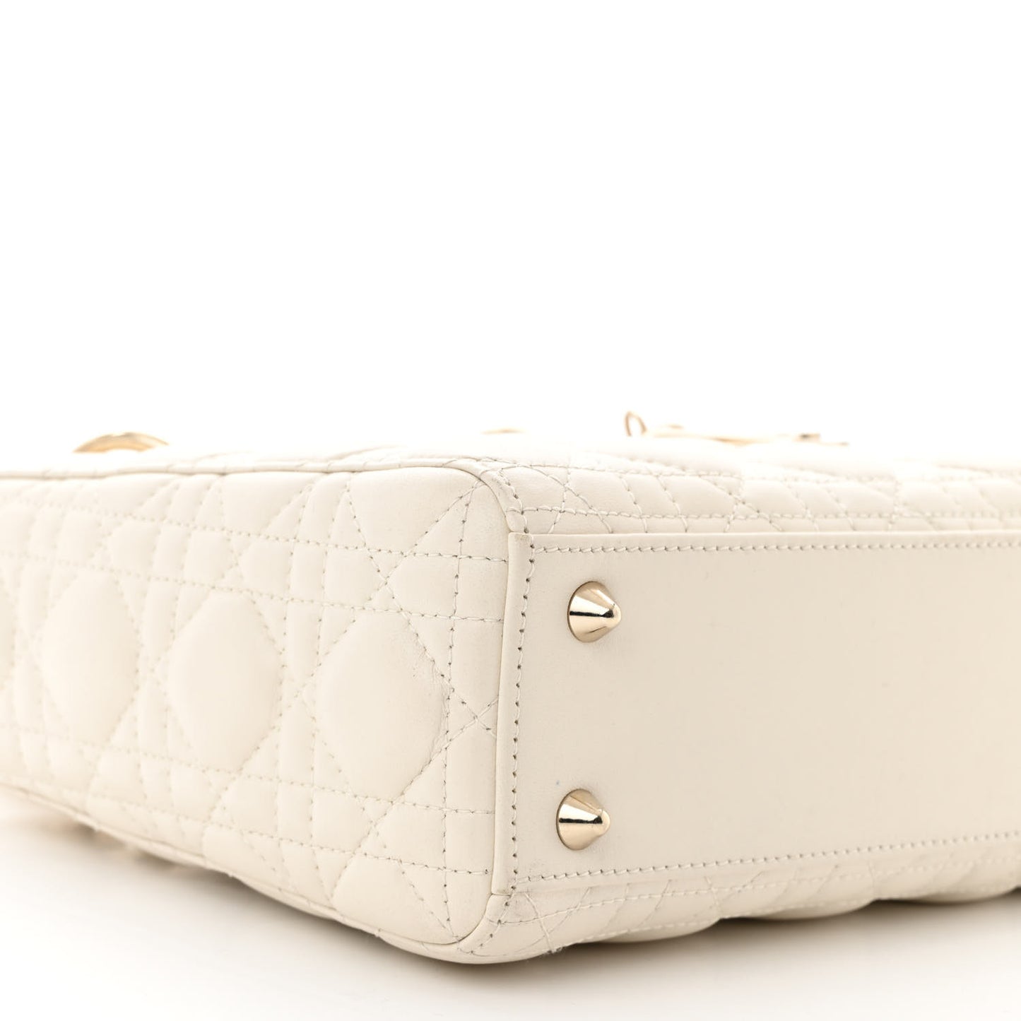 Lambskin Cannage Small My ABCDior Lady Dior White