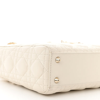 Christian Dior Lambskin Cannage Small My ABCDior Lady Dior White 9 of 11
