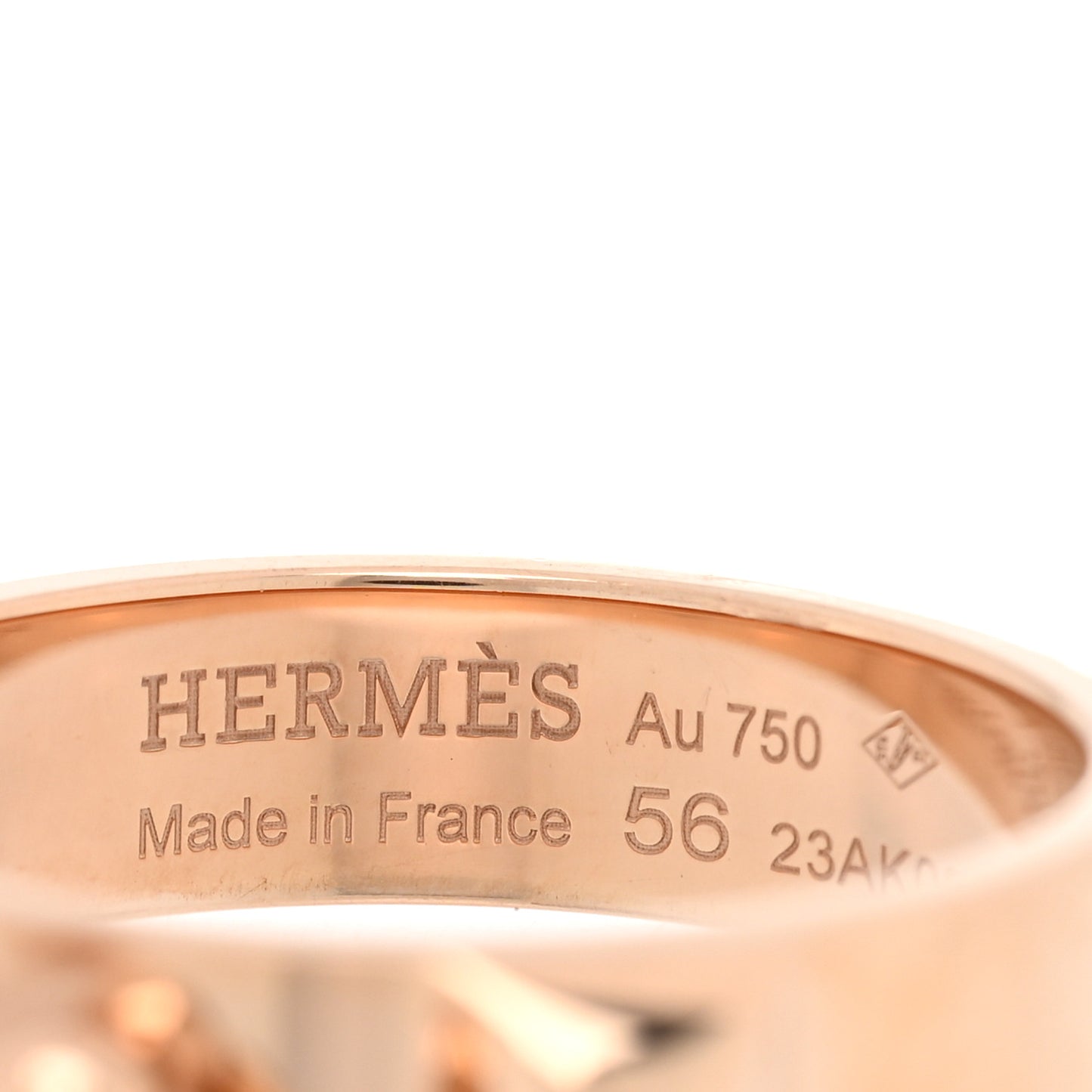 18K Rose Gold PM Collier De Chien Ring 56 7.75