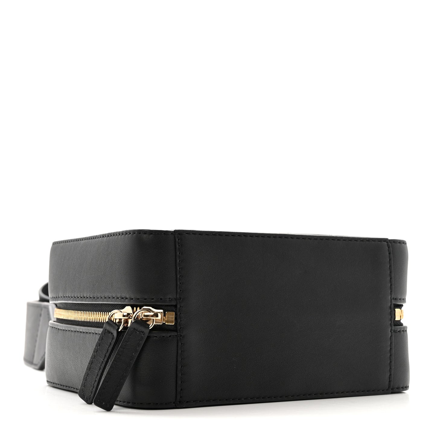 Calfskin Quilted Travel Kit Vanity Case Black