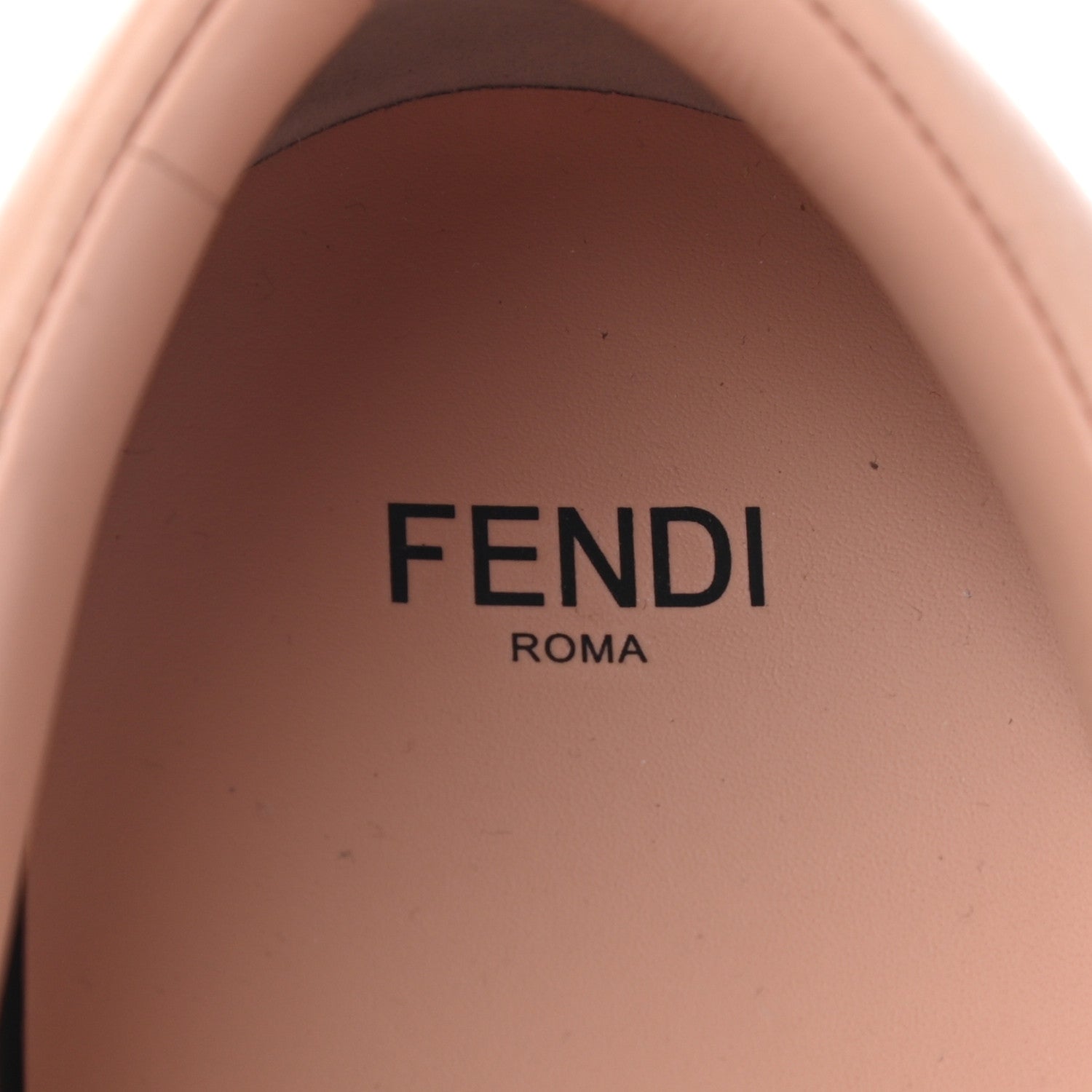 Fendi Vitello FF Embossed Womens Slip On Sneakers 39 Pink Burb 5 of 8