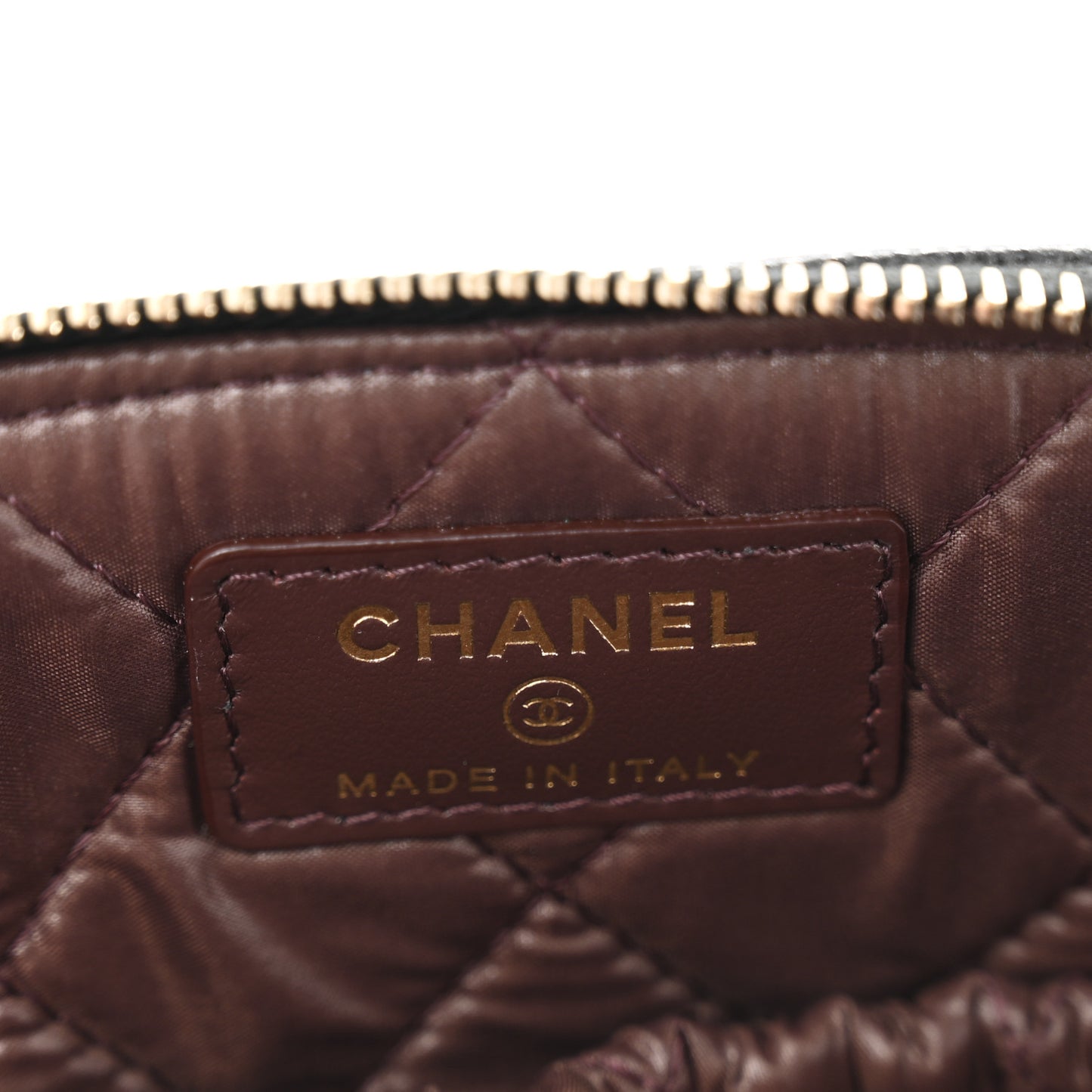 Caviar Quilted Cosmetic Case Black