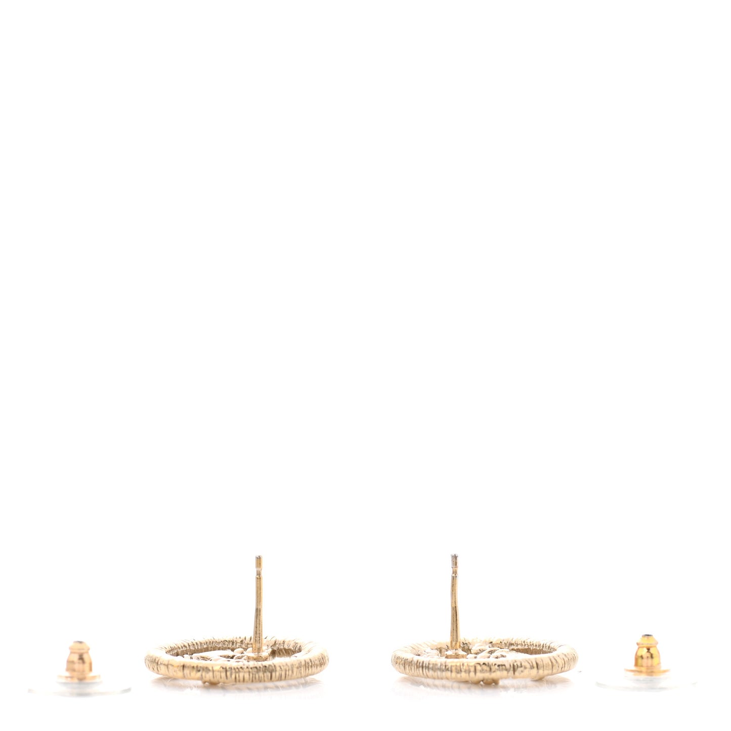 Twisted CC Earrings Light Gold