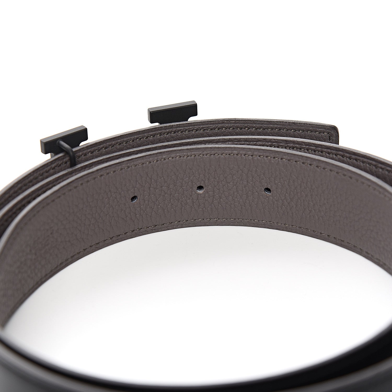 Hermes Box Taurillon Clemence 32mm H Belt 95 Black Etain 3 of 6
