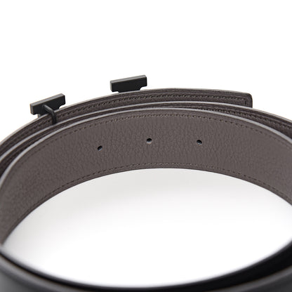 Hermes Box Taurillon Clemence 32mm H Belt 95 Black Etain 3 of 6