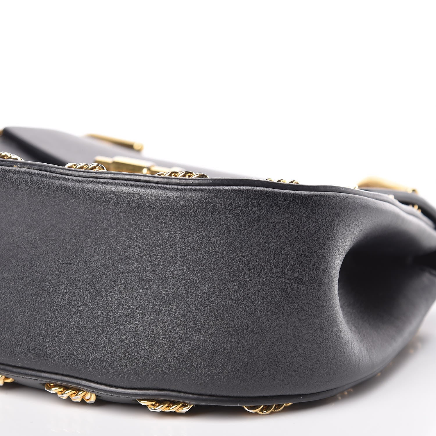 Chloe Calfskin Mini Drew Chain Shoulder Bag Black 8 of 14