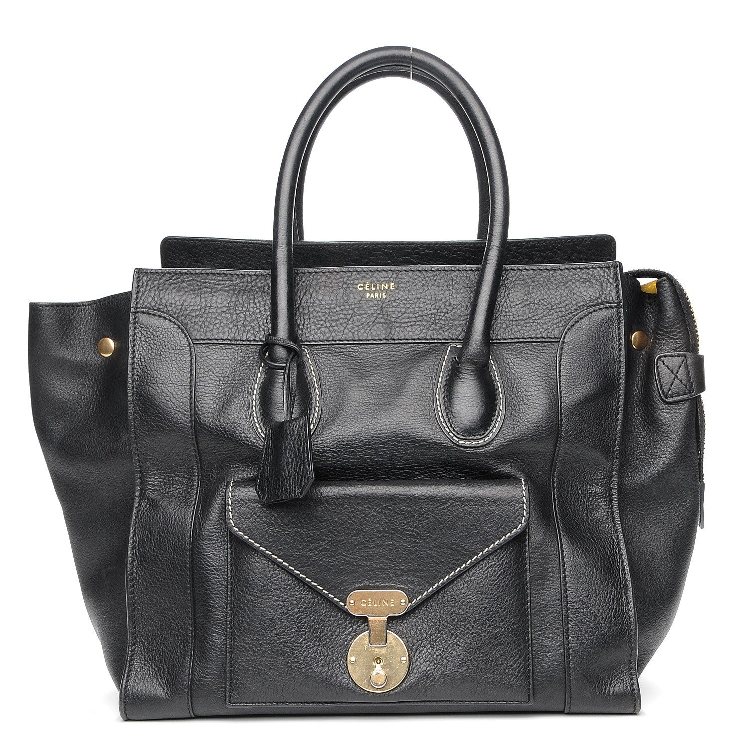 Celine Smooth Calfskin Mini Envelope Luggage Black 1 of 6